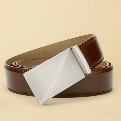 Brand Leather Belts for Men 115cm-145cm Automatic belt with ratchet strap Top quality belts, luxury belts for men