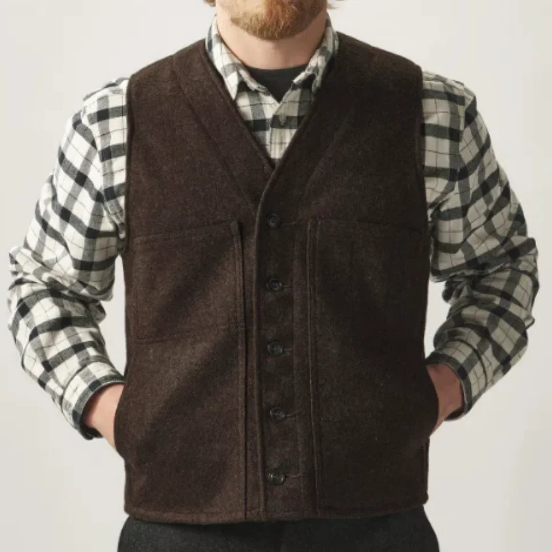 Men Vest Army Green Herringbone Single Button Waistcoat For Wedding Birthday Banquet Party Business Office Work Men Suit Vest