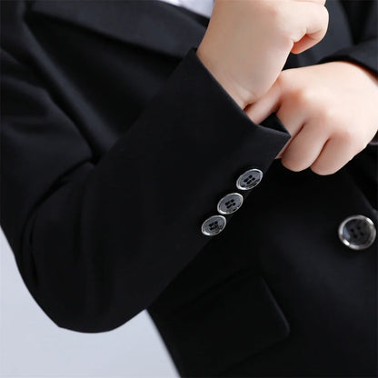 High Quality Navy Boys Suit For Wedding Teenager Kids Formal Ceremony Tuxedo Dress Children Photography Blazer Party
