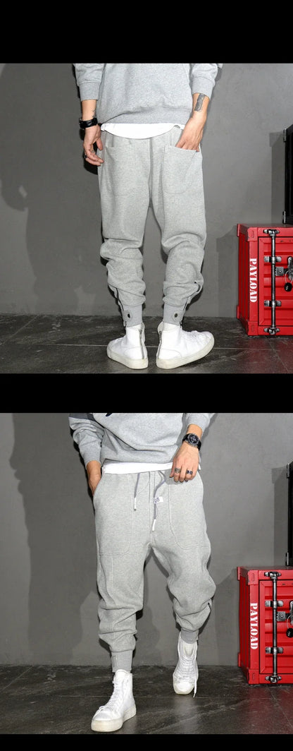 Spring Autumn Korean Fashion Streetwear Hip Hop Sweatpants Kpop Couple Jogging Pants Harajuku Black Sports Harem Joggers Men