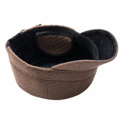 Winter Bomber Hat with Visor Warm Earflaps Hat Warm Lined Baseball Cap Trapper Hunting Hats Oversize Cadet Hat for Big Head Men