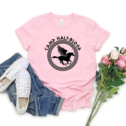 Camp Half Blood T Shirts Fall Training Camp Game Tshirt Halloween Magical Gift Percy Jackson Shirt Unisex T-shirts Harajuku Tees