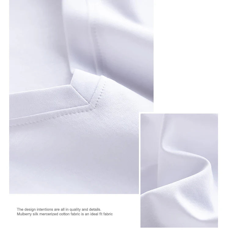 6% Real Silk Cotton Modal Women's T-shirt 2026 Summer Tees Short Sleeve Solid Tee Shirts V-neck Casual Woman Basic T shirt Tops