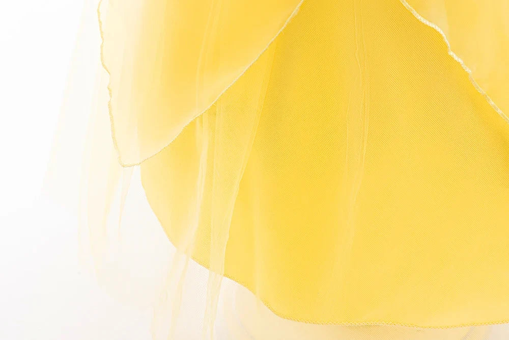 2026 Fairy Tale Fancy Princess and Frog Costume Play Tiana Ball Gown with Gloves Deluxe Suspender Dress 2 4 5 7 8Y Girl Carnival