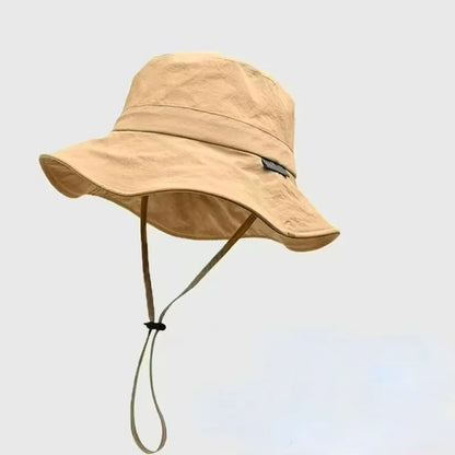 2026 Solid Color Sun Hats for Men Women Summer Outdoor Fishing Cap Wide Brim Anti-UV Protection Bucket Hat Hiking Fisherman Caps