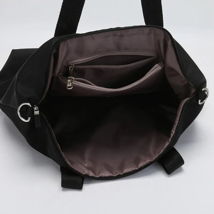 Women's Large Capacity Nylon Shoulder Bag Casual Top-Handle Fashion Tote Crossbody Handbag