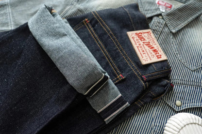 Summer Sanforized Selvedge Denim Jeans Cotton-ramie Men's Jeans Loose Fit High Rise 10oz