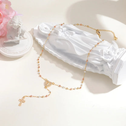 Virgin Mary/st Benedict Rosary Beads Necklace for Women, Our Lady Of Guadalupe Jesus Cross Y Necklace Christian Jewelry