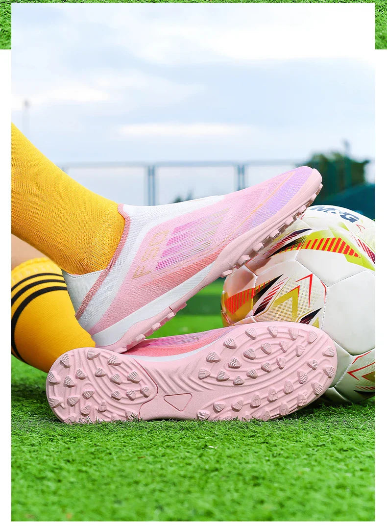 New Men Soccer Shoes Training Boys Sport Football Boots FG/TF Non Slip Match Breathable Adult Long Spikes Cleats Outdoor Sneaker