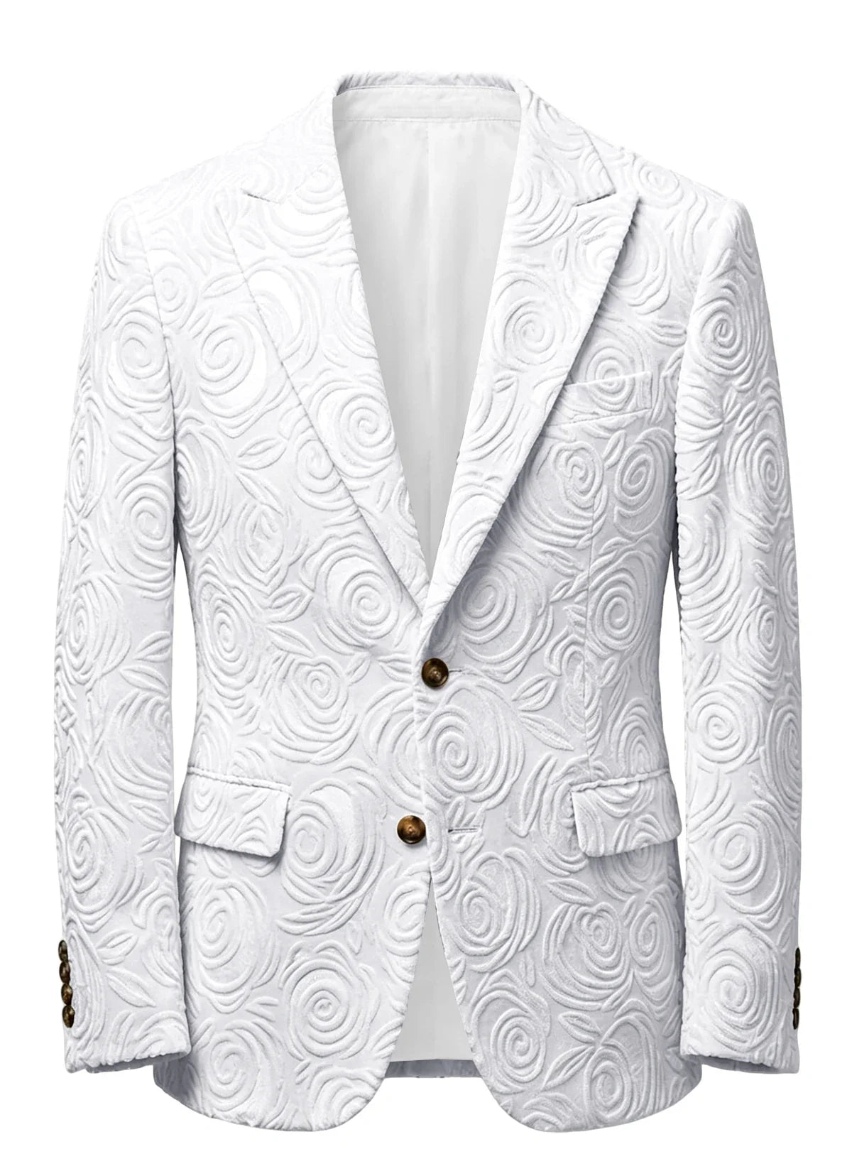Men's Luxury 3D Embossed Textured Blazer Notch Lapel Jacket 2 buttons Slim Fit Suit Jacket Formal for Business Casual Wedding