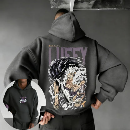 One Piece Men's Hoodie Sweatshirt Monkey D. Luffy Japan Anime Spring Autumn and Winter Boys Long-sleeved Parent-child Outfit