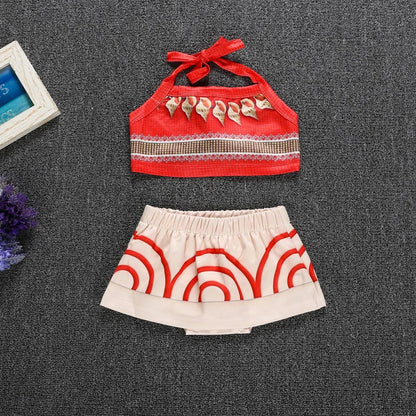 Moana Dress Costumes Cosplay Girl Dresses Anime Movie Moana Costume Halloween Costumes Gifts Kids Dress for Girls Outfit