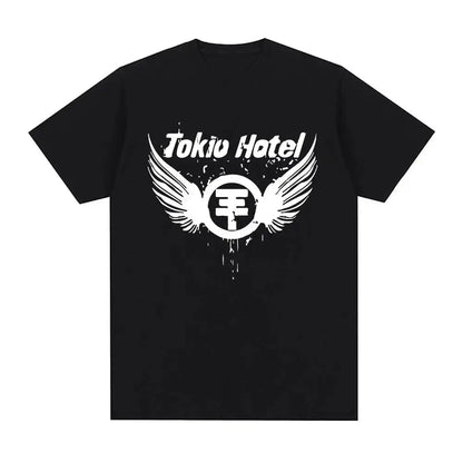 Rock Band Tokio Hotel Kaulitz Graphic Print T Shirt Fashion Punk Short Sleeve  Casual Hip op Streetwear Plus Size T Shirt Women