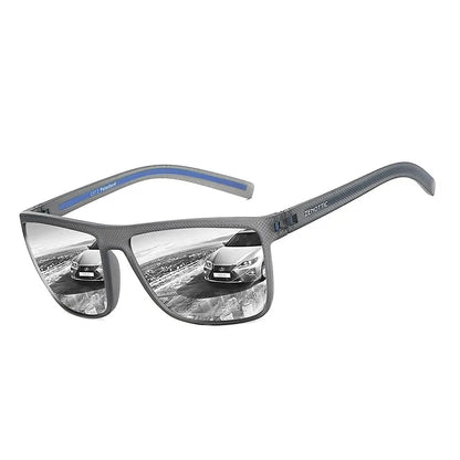 Polarized Sunglasses for Men Shades Lightweight TR90 Frame UV400 Protection Square Outdoor Trave Driving Sun Glasses