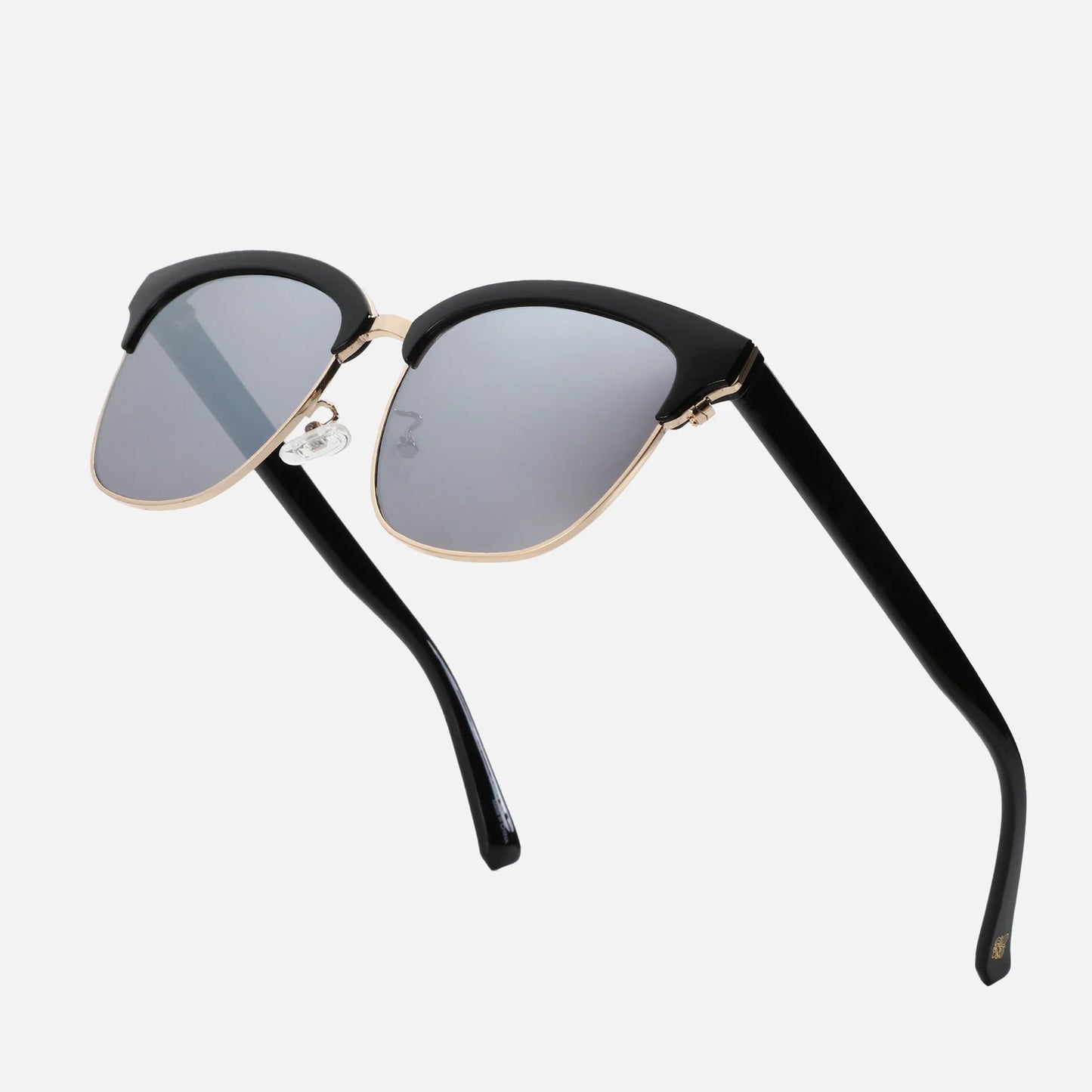Fashion Half Frame Polarized Sunglasses High-quality Acetate Business Shade Unisex Square UV400 Certified Sun Glasses