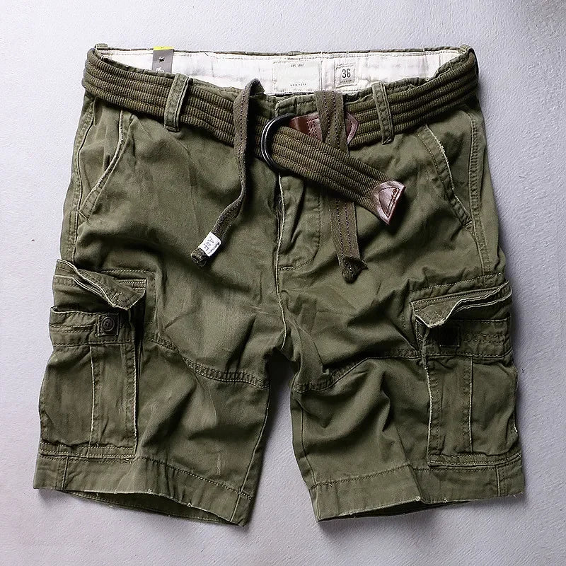 Cargo Short Men 2024 Fashion Luxury Brand Designer Summer Quality Breeches Bermuda Male Cotton Multi Pocket Retro Casual Shorts