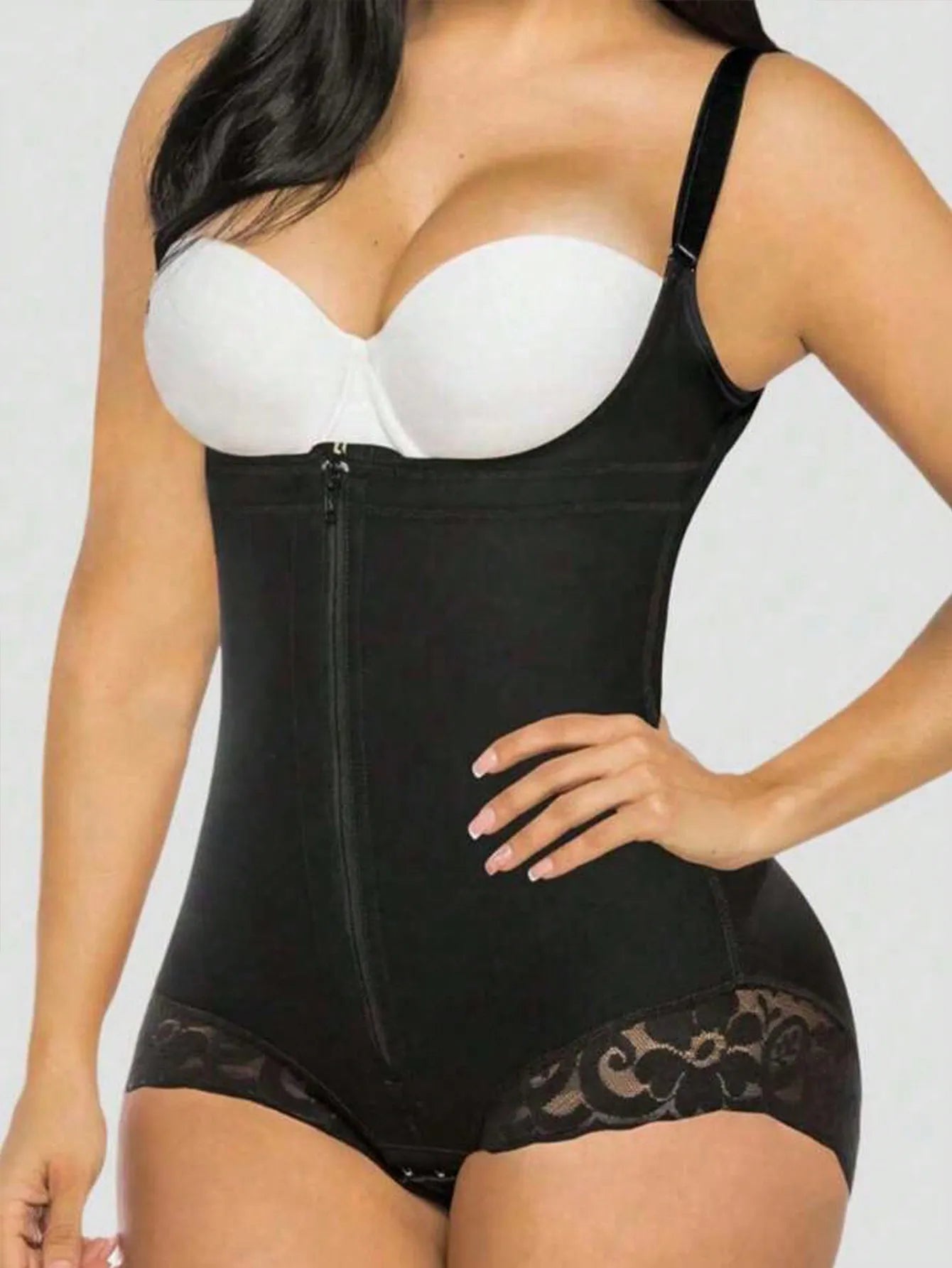 1 Pc Shapewear For Women Tummy Control Fajas Colombianas Body Shaper Zipper Open Bust Bodysuit