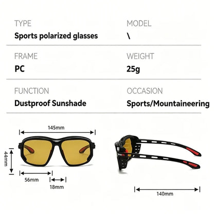 Polarized Fishing Sunglasses Men Soft Shockproof Side Foam Cushion Anti Glare UV400 Outdoor Cycling Driving Sports Glasses