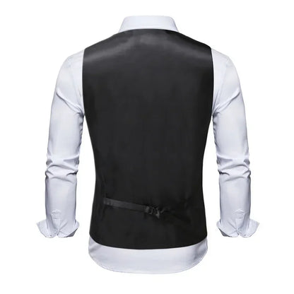Red Men's Single Breasted V-Neck Sleeveless Vest Jacket, Wedding Party Vests, White Black Blue Green Waistcoat With tie and