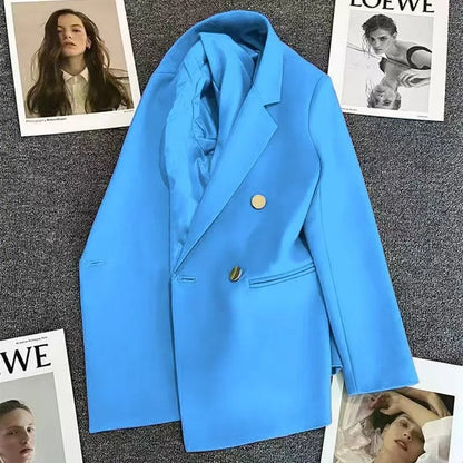 Casual Plaid Women's Suit Jacket Spring Autumn New Style Large Size Street Style Top Quality Polyester Commute Style Fashionable
