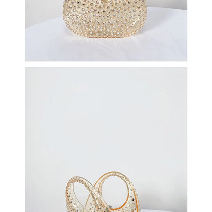 Fashion Women Diamond Handbags and Purses Transparent Acrylic Luxury Party Prom Evening Bag Casual Bling Bling Clear Clutch