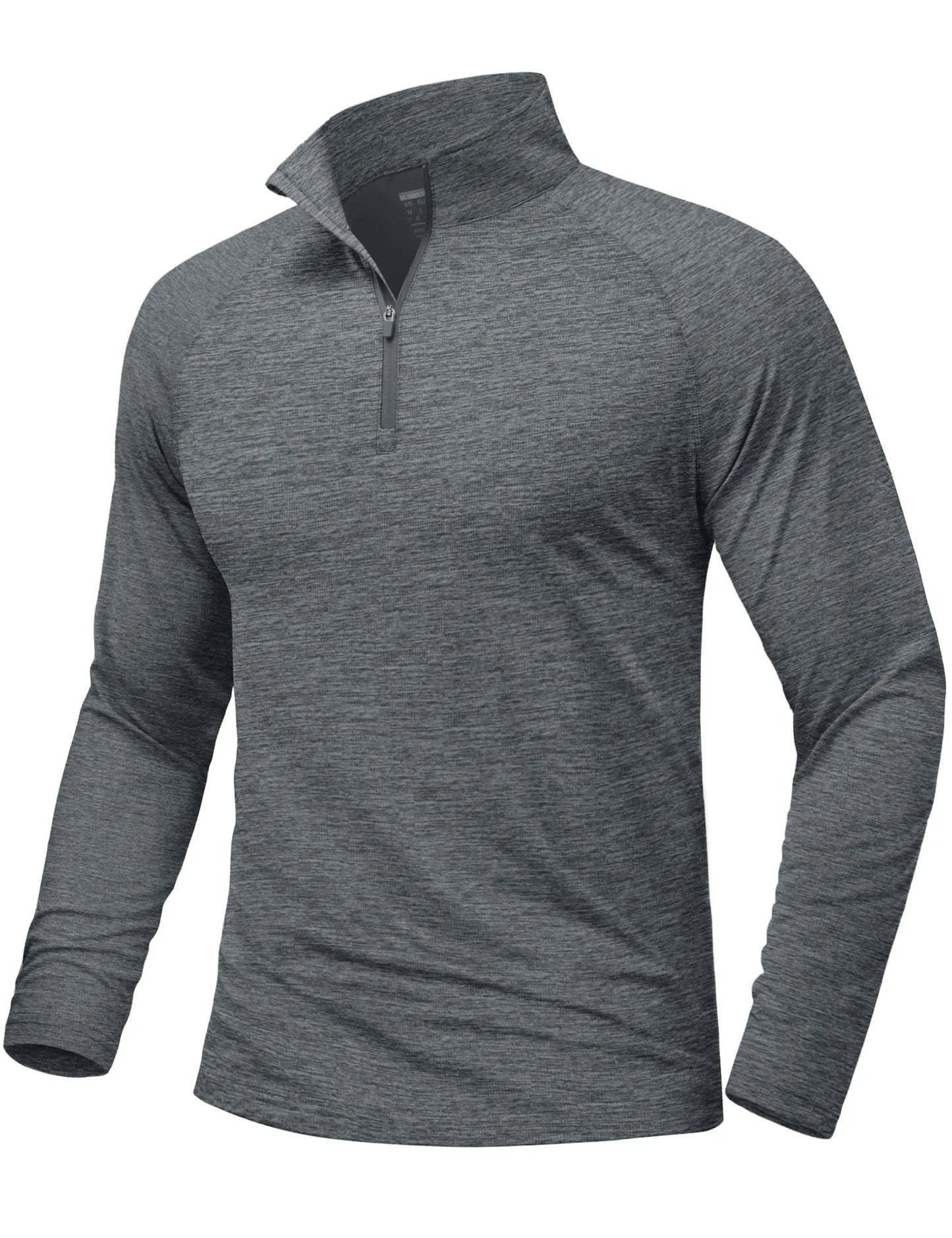 Mens Sun Protection UPF 50+ Long Sleeve Shirt Quarter Zip Pullover Quick Dry Lightweight Fishing Running Rash Guard