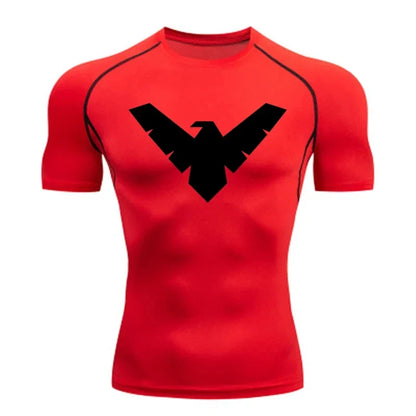 Summer Short Sleeve Compression Shirt Men Sports Top Running T Shirt Quick Dry Gym Workout Clothing Sun Protection Long Sleeve