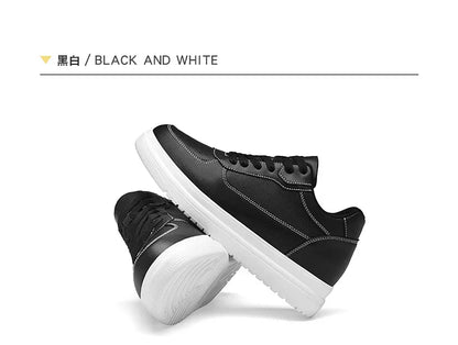 New Invisible Height-increasing Shoes for Men, 6CM-8CM-10CM Sports Shoes,White Leather Sports Shoes for Men,Enlarged Sizes 36-46