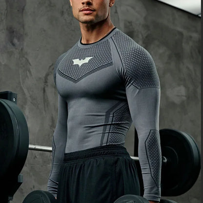 2026 Spring Men's Slim Fit Ice Silk Long sleeves T-Shirt O-Neck Gym quick dry Fashion Top New Style running T-shirt men Clothing