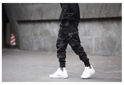 Black Hip Hop Cargo Pants Summer Versatile Fashion Brand Trousers Fashion Loose Gothic Korean Sweatpants Streetwear Males