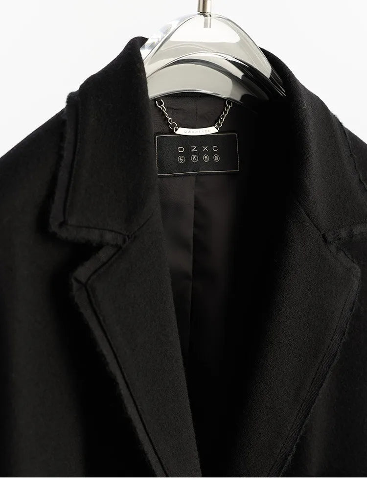 Australian Wool~Woolen Coat, Lightweight Lapel Collar, Straight Silhouette Blazer, Women's New Winter Style
