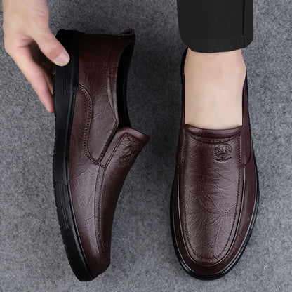 Leather Fashion Business Shoes Men Luxury Brand Mens Comfortable Loafers Handmade Men Casual Shoes New All-match Flats for Men