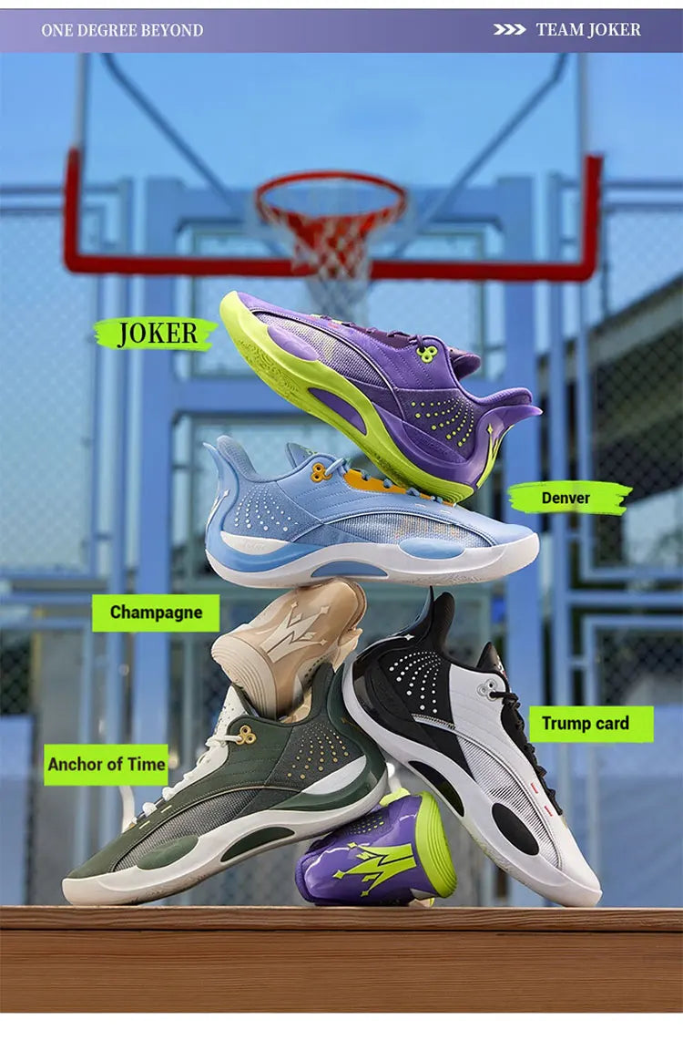 Team Joker Men Basketball Shoes Combat Rebound Anti-slip Wear-resistant CQT-QU!K Stable High-top Sneakers 572511105