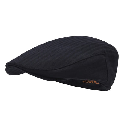 Men's Herringbone Flat Ivy Newsboy Hat Wool Blend Gatsby Cabbie Cap