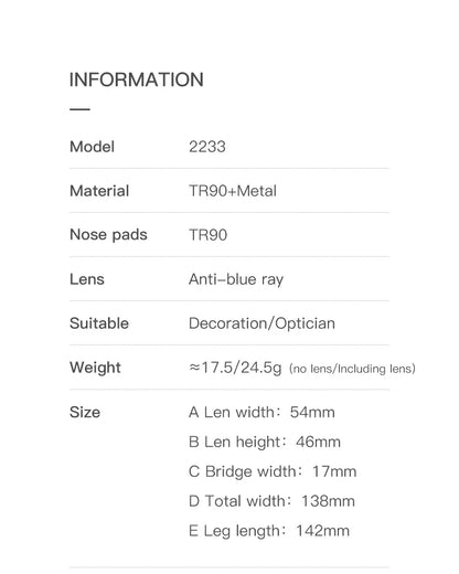 Simple Classic Butterfly Personalized Design Women's Anti-Blue Light Reading Glasses Customizable Prescription  PFD2233