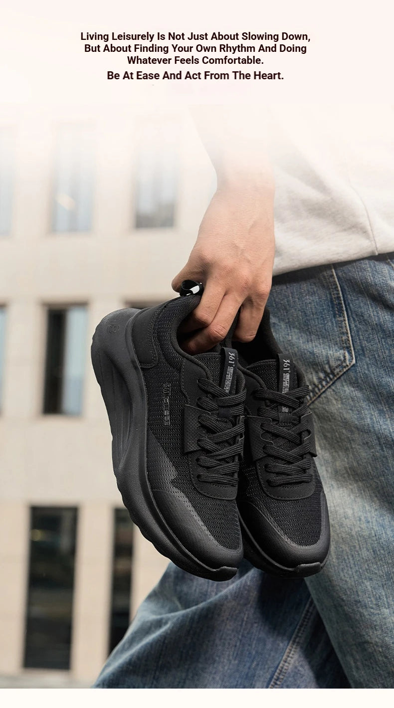 Men's Casual shoes Soft Sole Resilience Comfortable Breathable Pantshoes Black White Mesh Male Sneakers 672616702