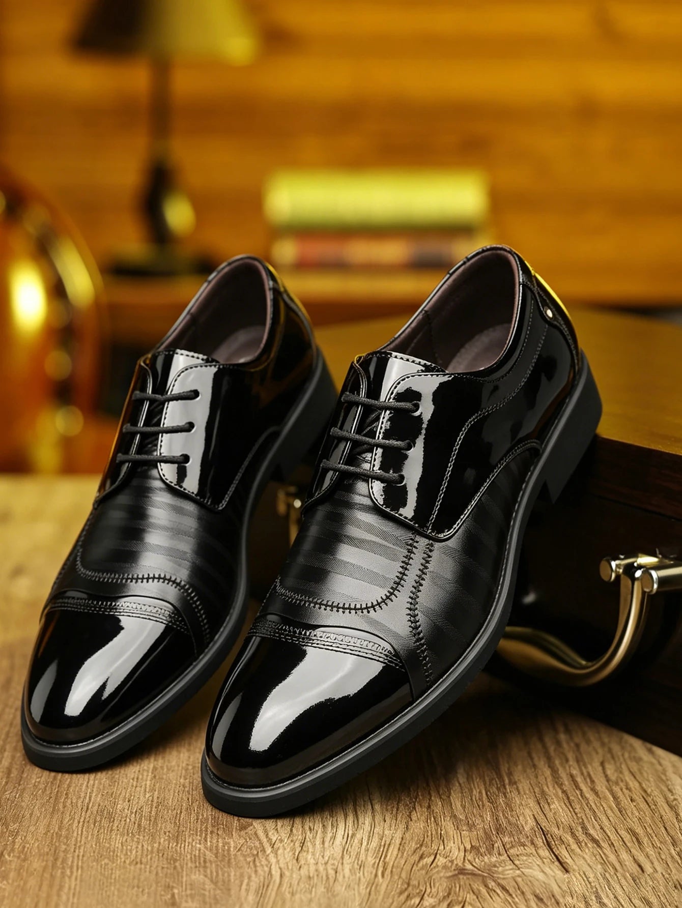 Fashionable Men's Daily Comfortable Business Office Formal Shoes Low Cut Round Toe Multifunctional Men's Wedding Shoe