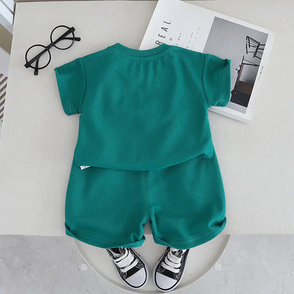Children Clothes Suit Summer Kids Boys Girls 3D Animal T Shirt Shorts 2Pcs/Set Kids Infant Clothes Toddler Sportswear