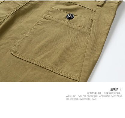 Men Summer Five Points Pants Male Trendy Loose Casual Daily Short Simple Fashion Versatile Solid Color Straight Leg Cargo Shorts