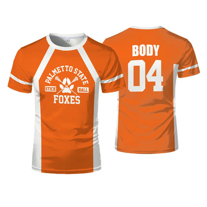 New The Foxhole Court Palmetto State Foxes Lacrosse Jersey Cosplay WILDS MINYARD 3D Tshirt Men/Women Short Sleeve Kids Tees