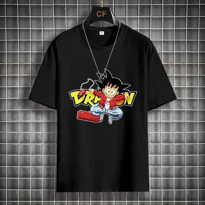 2026 Summer Dragon Ball Z Summer Trendy Short Sleeve Loose Fit T-Shirt Collaborative Release Bird Mountain Memorial Anime Goku