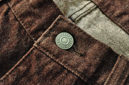 Men Jeans Brown Jeans Men Jeans Trousers  Selvedge Denim Jeans for Men Taper Fit Mens Jeans vintage 13.8 Oz