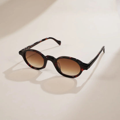 Fashion Top Quality Acetate Small Round Man Sunglasses Tourism Driving UV400 Protection Women Custom Prescription Sun Glasses