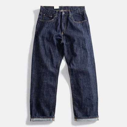 16oz Heavyweight Red Selvedge Denim Jeans for Men High Quality Loose Straight Pants One Wash Autumn Casual 100% Cotton Y2K