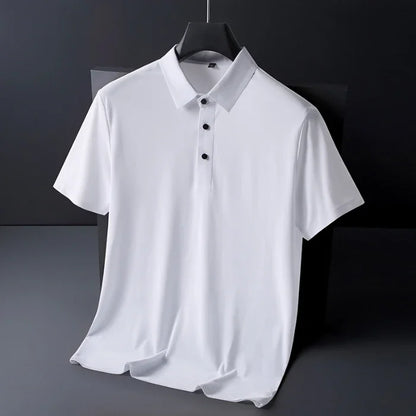10 Color Men's Thin Polo Shirt Summer New Ice Silk Popular Business Casual Breathable Lapel Polo Shirt for Man Brand Clothing