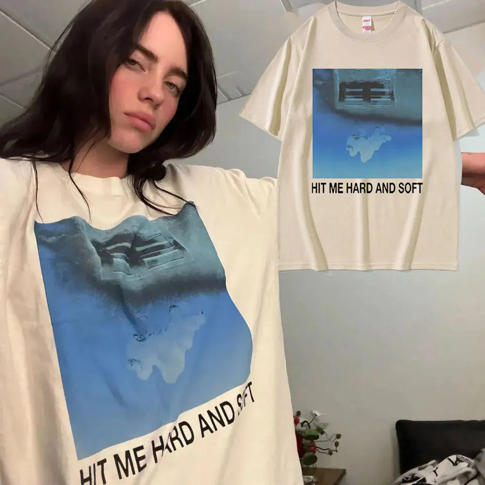 Hit Me Hard and Soft You Need A Seat I'll Volunteer Same Style T-shirts Men Women Fashion Pop Music T Shirts Oversized T-shirt