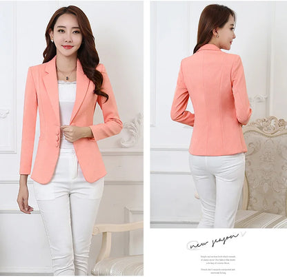 Fashion Women Blazers Jackets Work Office Lady Suit 2025 Slim Single Breasted Business Female Blazer Coats Formal Veste Femme