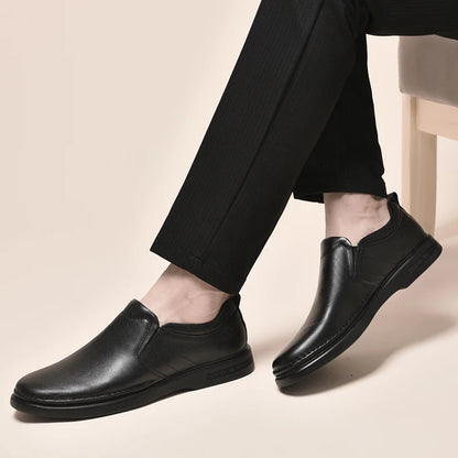 Genuine Leather for Men Business Shoes Stylish Male Comfortable Flats All-match Male Driving Shoes Classic Men Shoes for Wedding