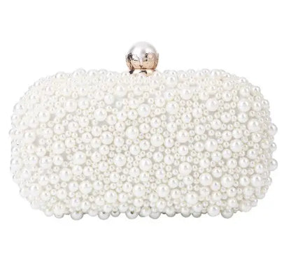 Pearl Clutch Bags Women Purse Ladies white Hand Bags Evening Bags for Party Wedding black Shoulder Bag Bolsa Feminina