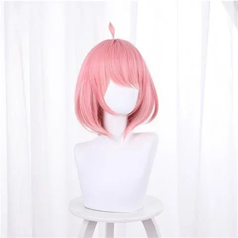 Anime SPY X FAMILY Anya Forger Cosplay Costume Black Dress Uniform Child Girls Pink Wig Stockings Party Role Outfit Adults Kids